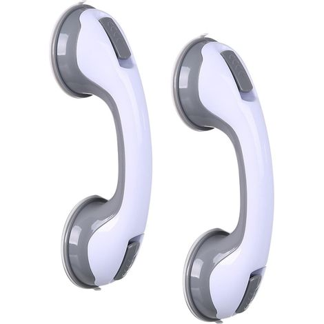2 x Suction Cup Handle, Safety Bathtub Handle, No Drilling Removable, Grab Bar for Toilet Shower, Safety Bath Handle for the Elderly, Disabled, Children (1/5)