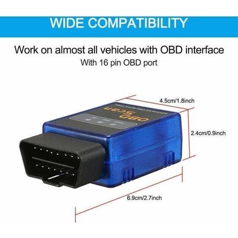Vgate ELM327 Bluetooth/Bluetooth OBD2 Bluetooth Conduite Ordinateur Testeur De Voiture V2.1,de (1/3)