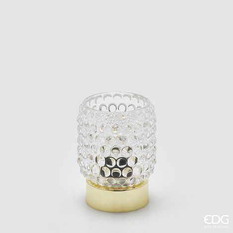 EDG Enzo De Gasperi Lampada da Tavolo Bubbles Rotondo Led H 11 Cm D 8,5 Cm IP20 Scatola Regalo Natural