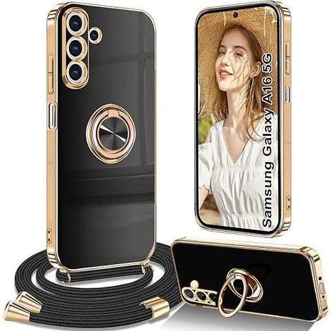 Schutzhülle mit Trageband für Samsung Galaxy A16 5G, Schwarz (1/5)