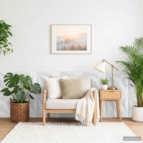 vidaXL Panneaux muraux 12 pc 50 x 50 cm Étoile Blanche Mousse XPS (1/5)