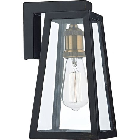 DAR DUVAL - Applique murale Lantern Duv Downlight Noir IP43 (1/5)