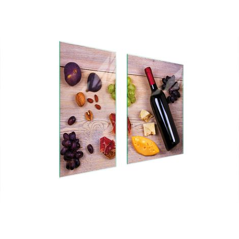 Plaque de protection en verre 75x52 pour aliments (1/5)