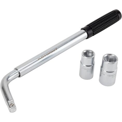 Clé à Douille SS5324 pour Roue de Voiture - Poignée Extensible - Tailles de Douilles : 17 mm, 19 mm, 21 mm, 23 mm - Compatible avec Tous Les véhicules Standard (1/4)