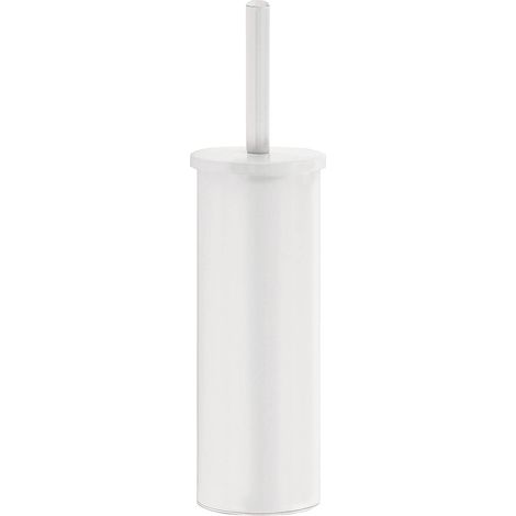 Brosse WC Blanc Mat, Brosse de Bain fabriquée en Acier Inoxydable, Dimensions 36 x 8,4 x 8,4 cm (1/2)