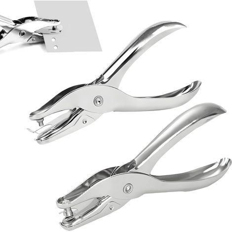 2 Pièces Perforatrice 1 Trou,3mm Et 6mm,Métal Chromé,Ergonomique,Pour Loisirs Créatifs (1/5)