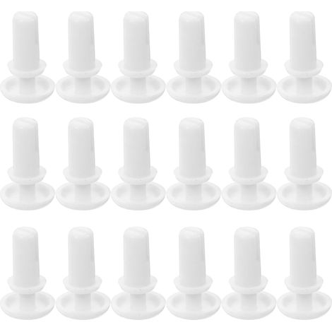 Lot de 100 rivets en plastique blanc isolants en nylon - Clips de fixation pour carénages et pare-chocs - Amortisseur des vibrations - Montage facile (1/5)