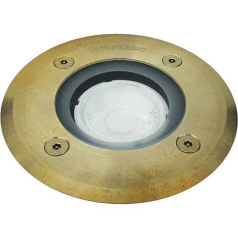 Proyector exterior Cristher estambul IP67 empotrado latón (1/3)