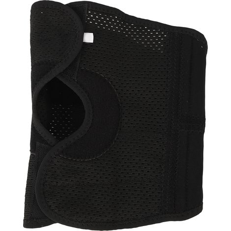 7611 Sport-Kniebandage, Schwarz, Atmungsaktiv, Verstellbare Kompressionsmanschette, Unisex, Größe L (1/4)