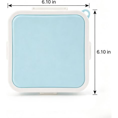 2 Boîtes à sandwichs, boîte Bento portable pour pain toast, couleur bleue pour l'école, le travail et les pique-niques en extérieur (1/4)