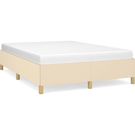 Maison Exclusive - Bettgestell ohne Matratze Creme 140x200 cm Sto (1/5)