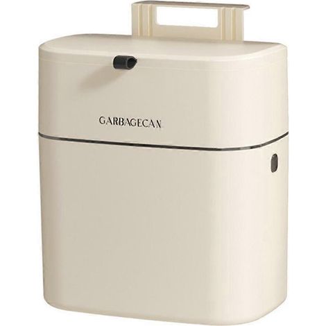 Poubelle suspendue pour cuisine et salle de bain, de forme carrée, avec couvercle rabattable pratique. (1/5)