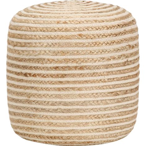 Handgefertigter Sitzpuff 40 x 45 cm Jute