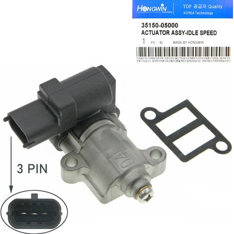 Vanne de régulation du ralenti 35150-05000, 3515005000 pour véhicules Hyundai et Kia (1/5)
