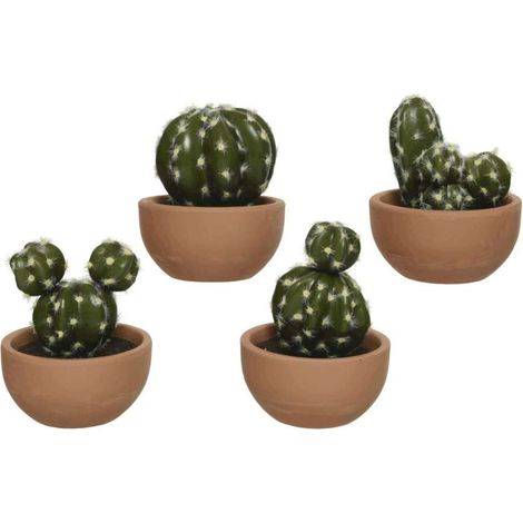 Pianta artificiale in vaso, cactus, 10,5 cm, codice 801321