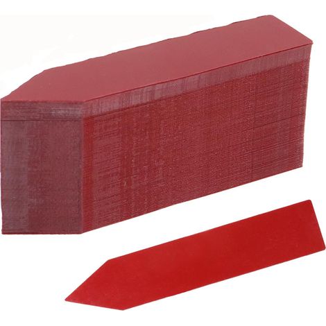 Lot de 100 Étiquettes Plantes – Marqueurs Jardin Rouge (1/5)