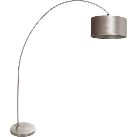 Mexlite - lampada da terra - Solva - acciaio - metallo tessuto -