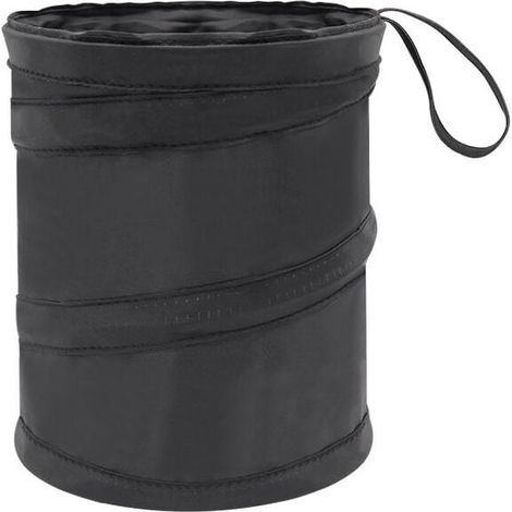 Poubelle noire pliable pour fournitures de voiture, boîte de rangement pour voiture, sac de rangement pour dossier de siège (1/4)