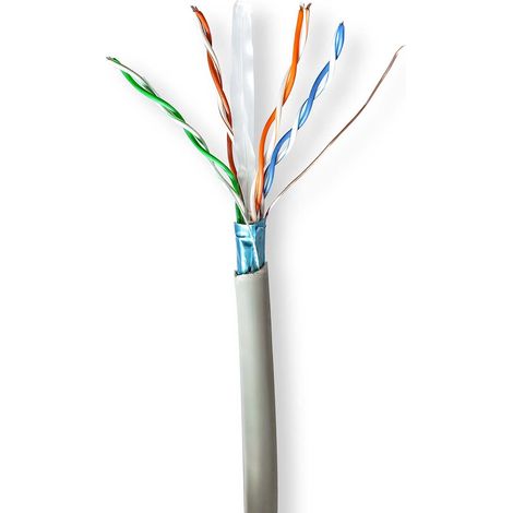 Network cable roll cat6 stranded futp cca 3050 m indoor round pvc grey gift box (1/2)