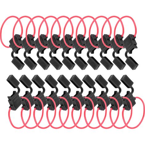 Porte-fusible de lame de Suuone, fil en ligne AWG de porte-fusible de calibre 16 automatique de voiture de la voiture 12V pour les fusibles de lame[20 packs]