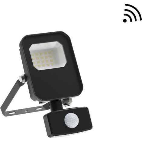 Projecteur LED Extérieur avec Détecteur 10W 140lm/W IP65 Gris V1 - 100 deg - Blanc chaud - 3000K (1/3)