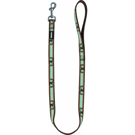 Laisse Courte Wild Life Marron/Bleu, 100cm, 20mm