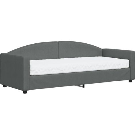 Maison Exclusive - Tagesbett mit Matratze Dunkelgrau 80x200 cm St