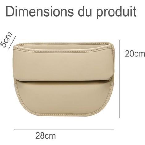 Organisateur Voiture 28 x 20 x 5 cm, Rangement Voiture Noir, Accessoires Auto, Rangement Voiture Interieur, Vide Poche Voiture (1/4)