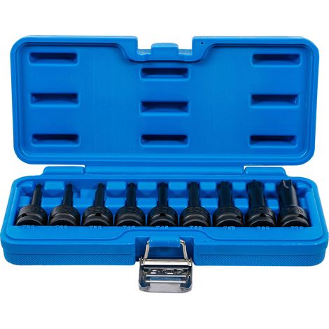 BGS Kraft-Bit-Einsatz-Satz Antrieb Innenvierkant 12,5 mm (1/2") T-Profil (für Torx) T20 - T70 9tlg. - 5480 (1/5)