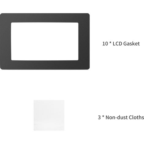 Joint LCD noir 6,5 x 4,1 pouces Protection contre les déversements de résine avec chiffons anti-poussière Compatible imprimante 3D Wanhao D7 Anycubic Photon Photon-S 5,5 pouces (1/5)