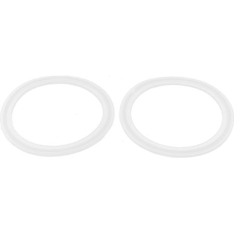 2pcs - Joint Silicone - Tri Clamp Sanitaire - Pour Tuyau 3 Pouces - Ferrole 76mm - Usage Industriel - Transparent - 7,6cm