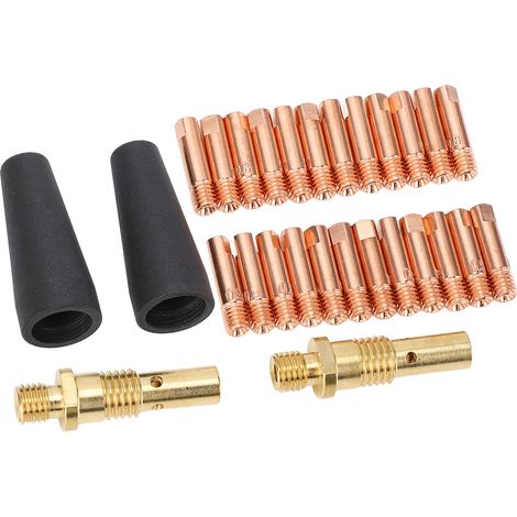Lot de 28 pièces buse sans gaz flux cored laiton diffuseur de gaz et pointes 0.8mm 0.9mm pour Magnum 100L Weld Pak Eastwood (1/5)