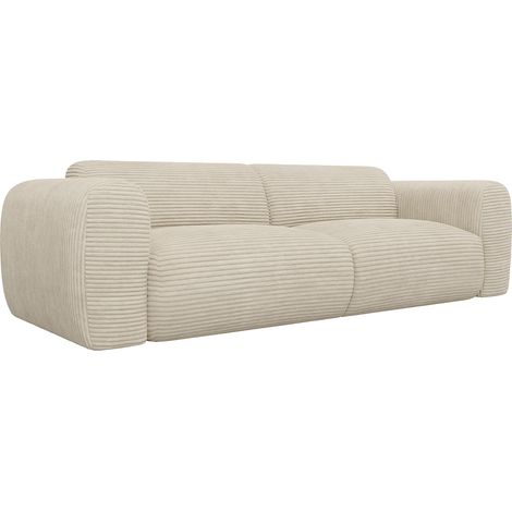 Divano 4 posti in Velluto a coste Beige - POGNI della Maison Céphy (1/5)