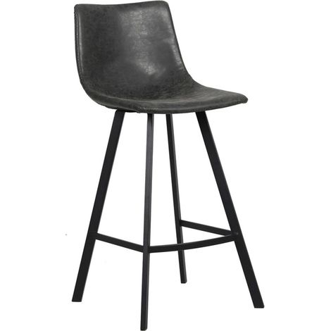 Counterstuhl OZON – PU schwarz – Metallbeine – Höhe 98 cm – Industriestil