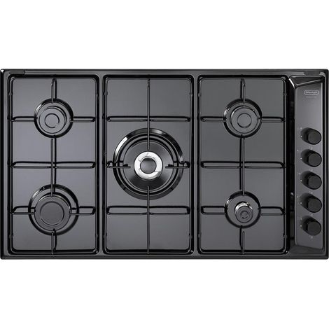 De Longhi FLN 59 DD Linea Family Piano cottura a Gas 5 Zone 1 ultrarapido Bruciatore Tripla Corona 90 cm Nero (1/3)