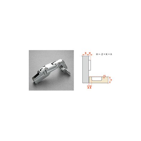 SALICE CERNIERA P/MOBILI C2AFP99 COLLO 17 165 GRADI