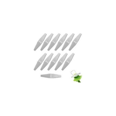 Lot de 12 lames de rechange en métal pour débroussailleuse électrique, pour jardins, fermes et défrichement (1/4)