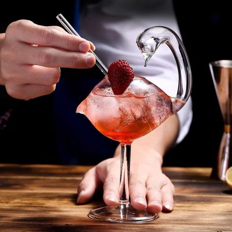 Verre À Cocktail Cygne - 6 Oz - Verre À Vin Et Martini En Verre Trempé - Usage Polyvalent Pour Cocktails Et Vins - 1 Pièce (1/5)