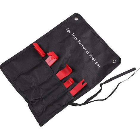 5-piece car audio tool set for removing and repairing red interior trim simple 5-piece car audio repair kit for red interior trim.--DTEKGAZ