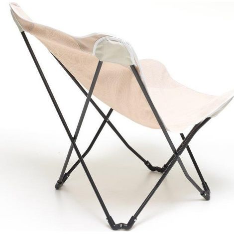 Poltroncina Relax in Ferro Tubolare Breeze Tortora