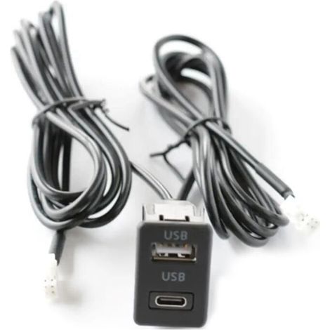 Adaptateur extension panneau USB + Type-C pour tableau bord navigation voiture