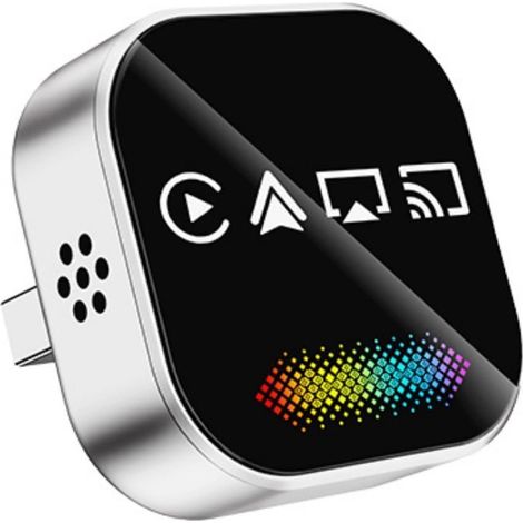 4-in-1-Funkadapter kompatibel mit CarPlay Umrüstung von kabelgebundenem auf kabelloses CarPlay und Android-Dongle Plug & Play USB MirrorLink – MirrorLink-Bildschirmspiegelung (nur Android) (1/2)