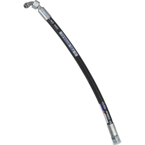 Tubo idraulico 330 bar, raccordo a gomito con filettatura interna M18x1.5 / filettatura esterna M22x1.5, lunghezza 470 mm, DN10-2SN (1/2)