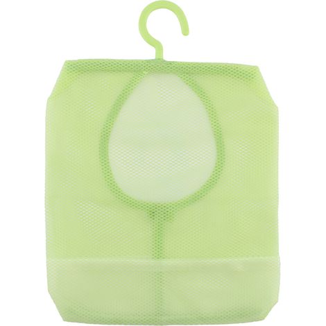 Sac maille suspendu rangement cuisine salle de bain organisateur pinces linge accroche Crochet PP Polyester 30x26 cm bleu vert rose 1 pc (1/4)