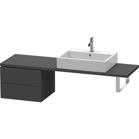 Meuble bas console L-CUBE 400x520x477mm graphite mat (1/4)