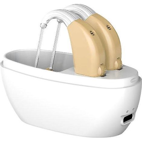 Beige wiederaufladbarer Schallverstärker für Hörgeräte (1/5)