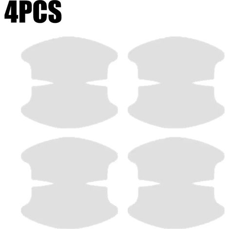 (4 pièces) Autocollants de protection universels anti-rayures pour poignées de porte de voiture - Film protecteur transparent et invisible pour peinture (1/4)