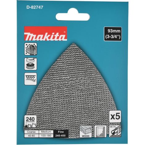 MAKITA D-82747 (pkt of 5) Net sanding pad 93mm x 93mm x 240g