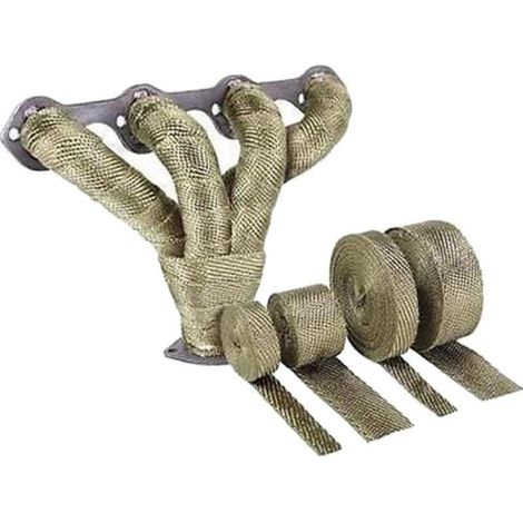 5 Meter langes Auspuffisolierband, strapazierfähiger Schutzstreifen für Auspuffrohre, praktisches Motorrad-Thermogewebe, hitzebeständig (1/5)