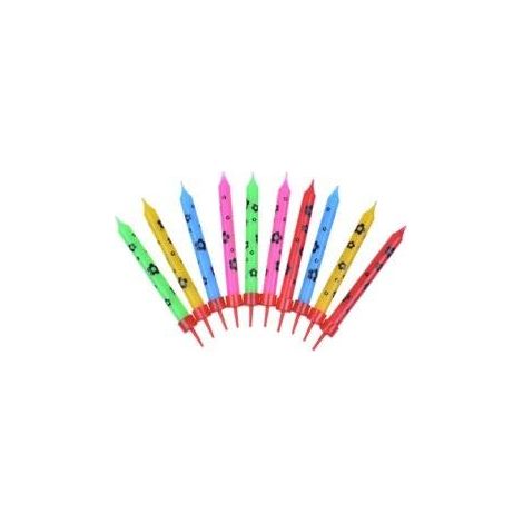 Candele di compleanno ARPEX a forma di fiori - 10 pezzi. Decorazione per torta